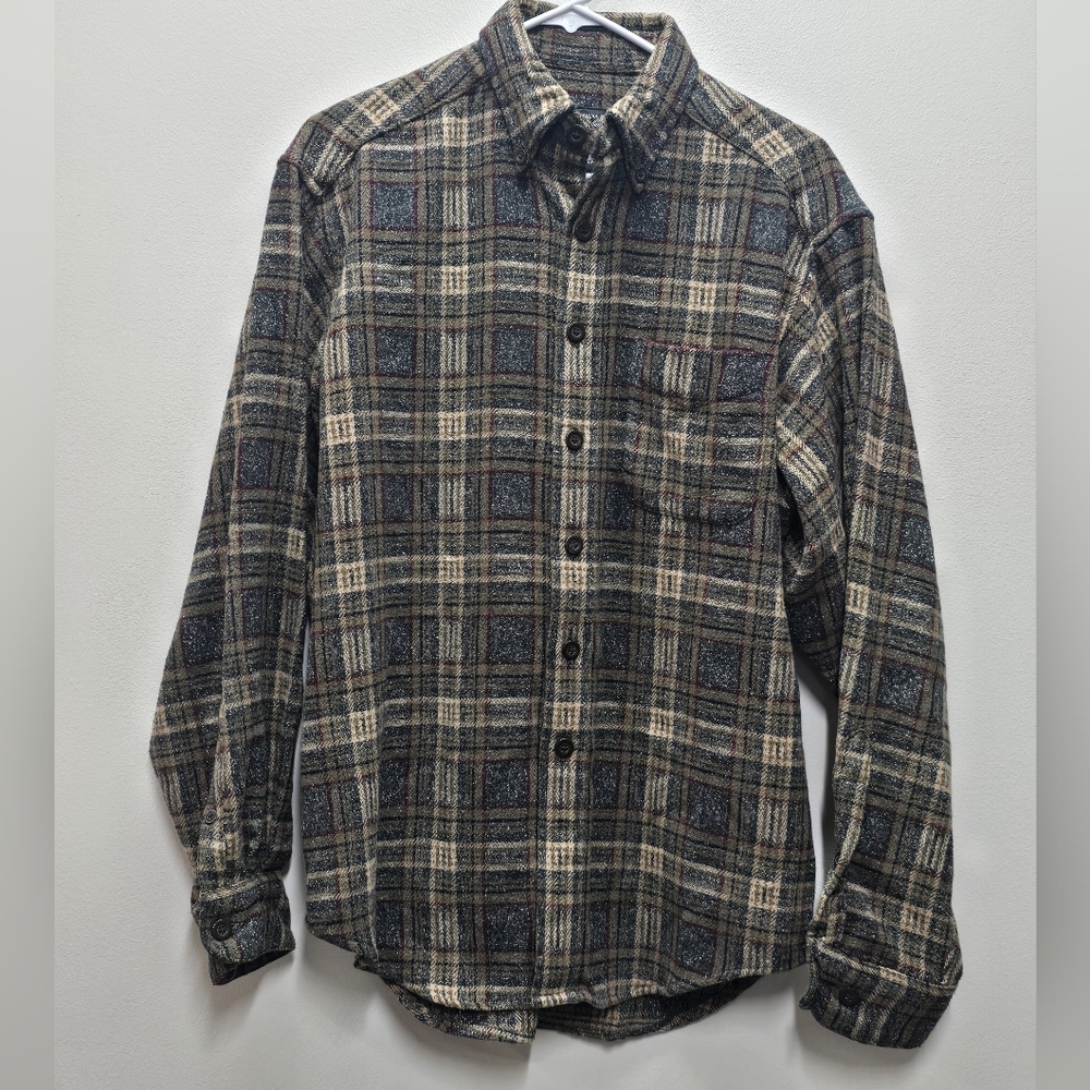 Banana Republic Cabinwear Wool Blend Flannel Men's Small Outdoors